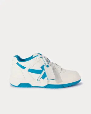 Out Of Office Calf Leather White / Light Blue Low Top Sneakers