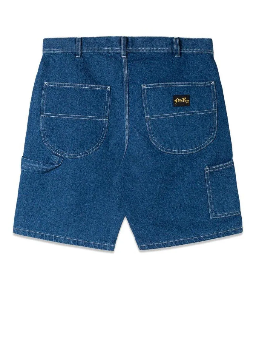 PAINTER SHORT - Stonewashed Denim