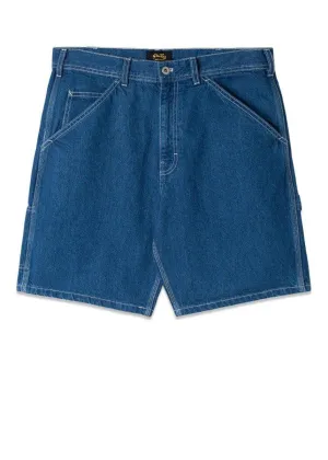 PAINTER SHORT - Stonewashed Denim