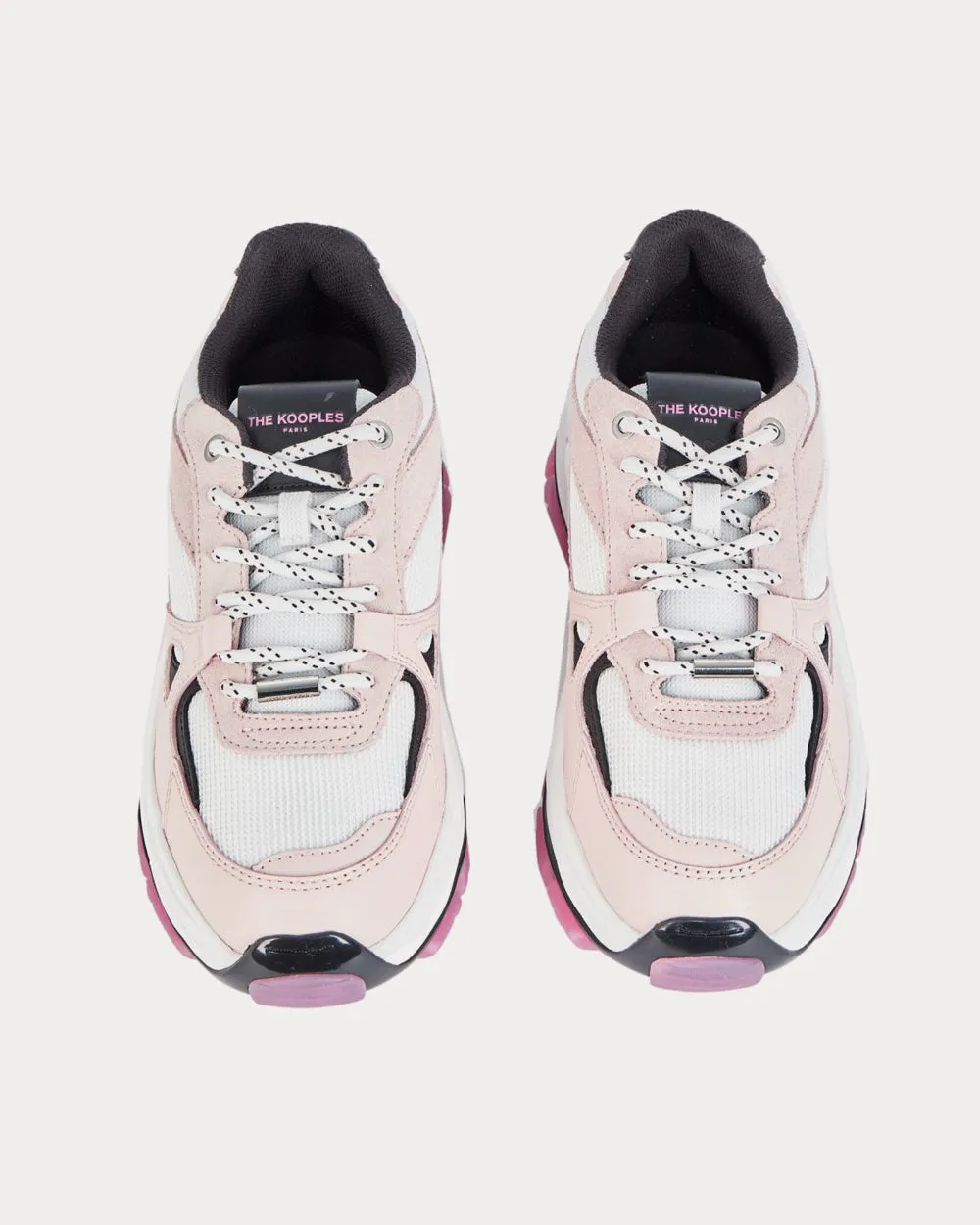 Platform Tweed Light Pink Low Top Sneakers