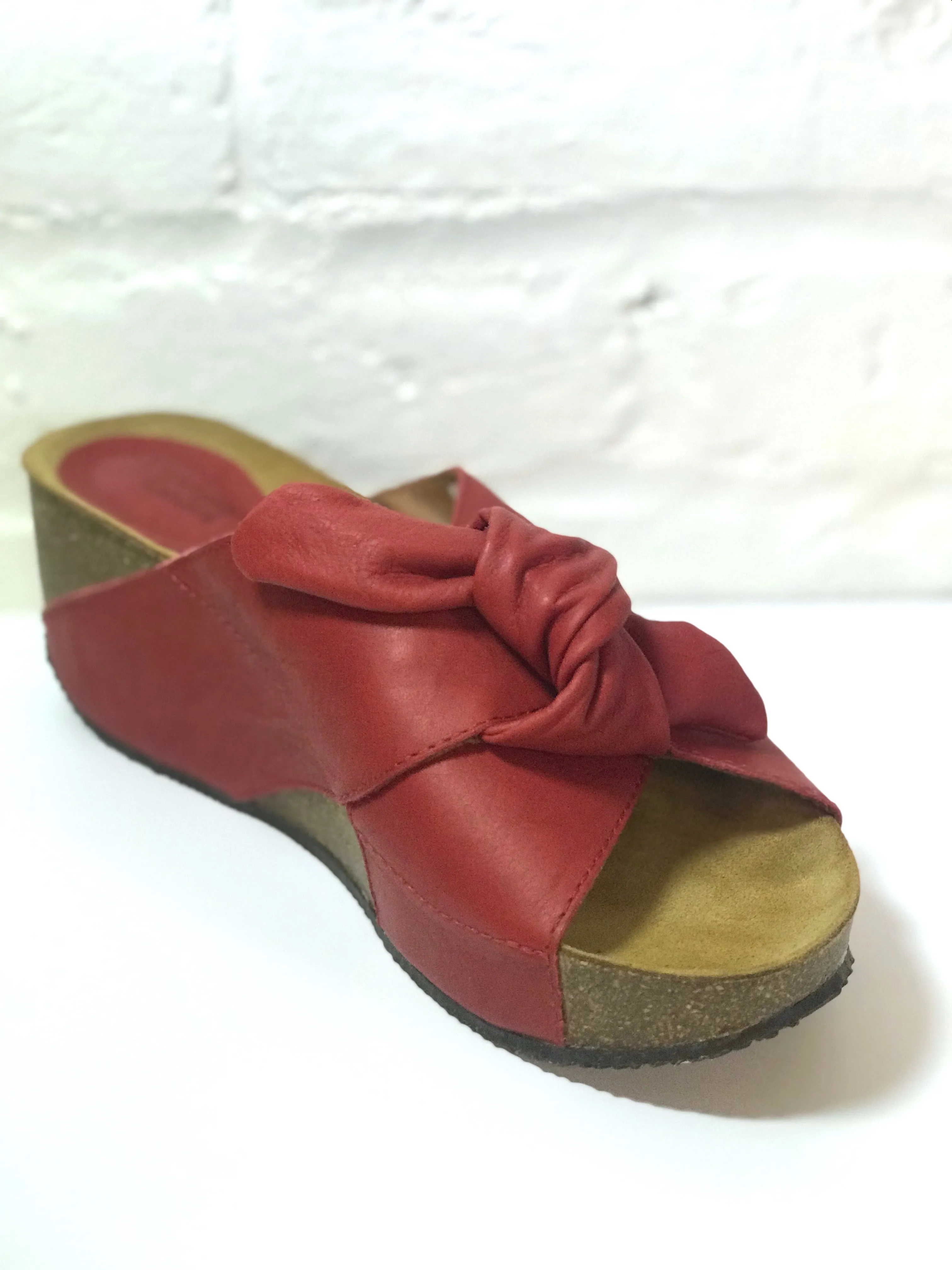 Red Tie Top Sandals