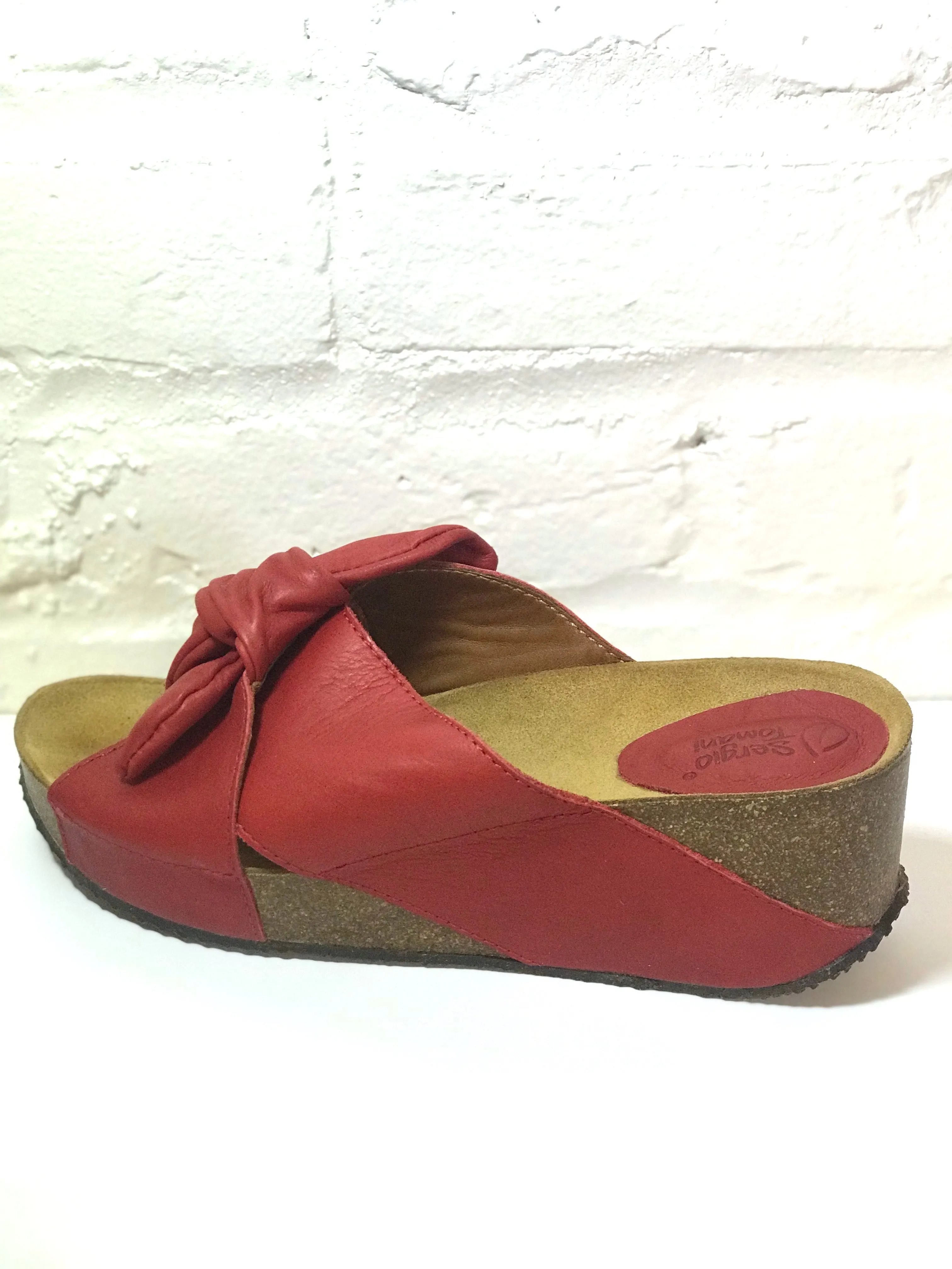 Red Tie Top Sandals
