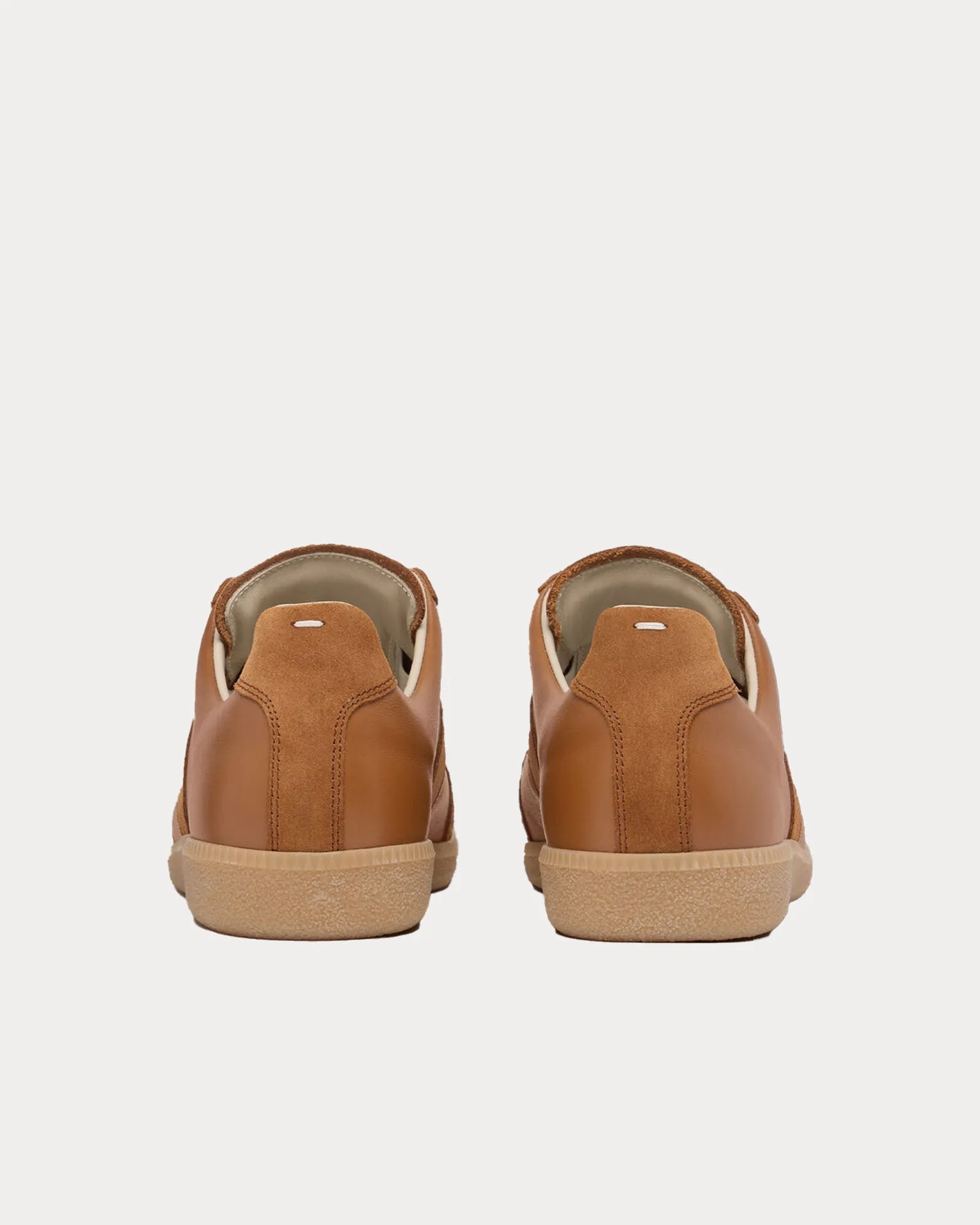 Replica Leather & Suede Light Brown Low Top Sneakers