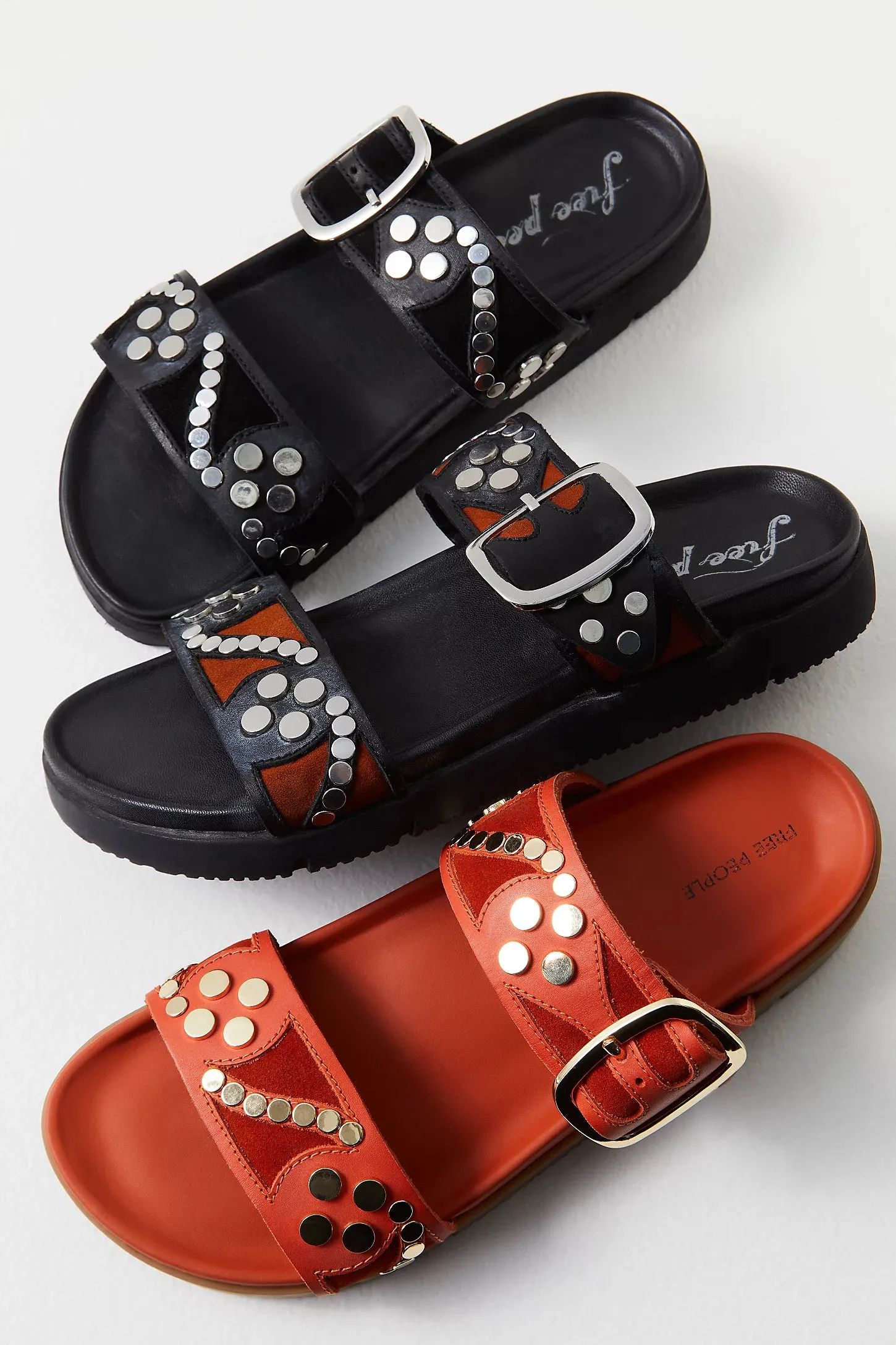 Revelry Studded Sandal-Persimmon FINAL SALE