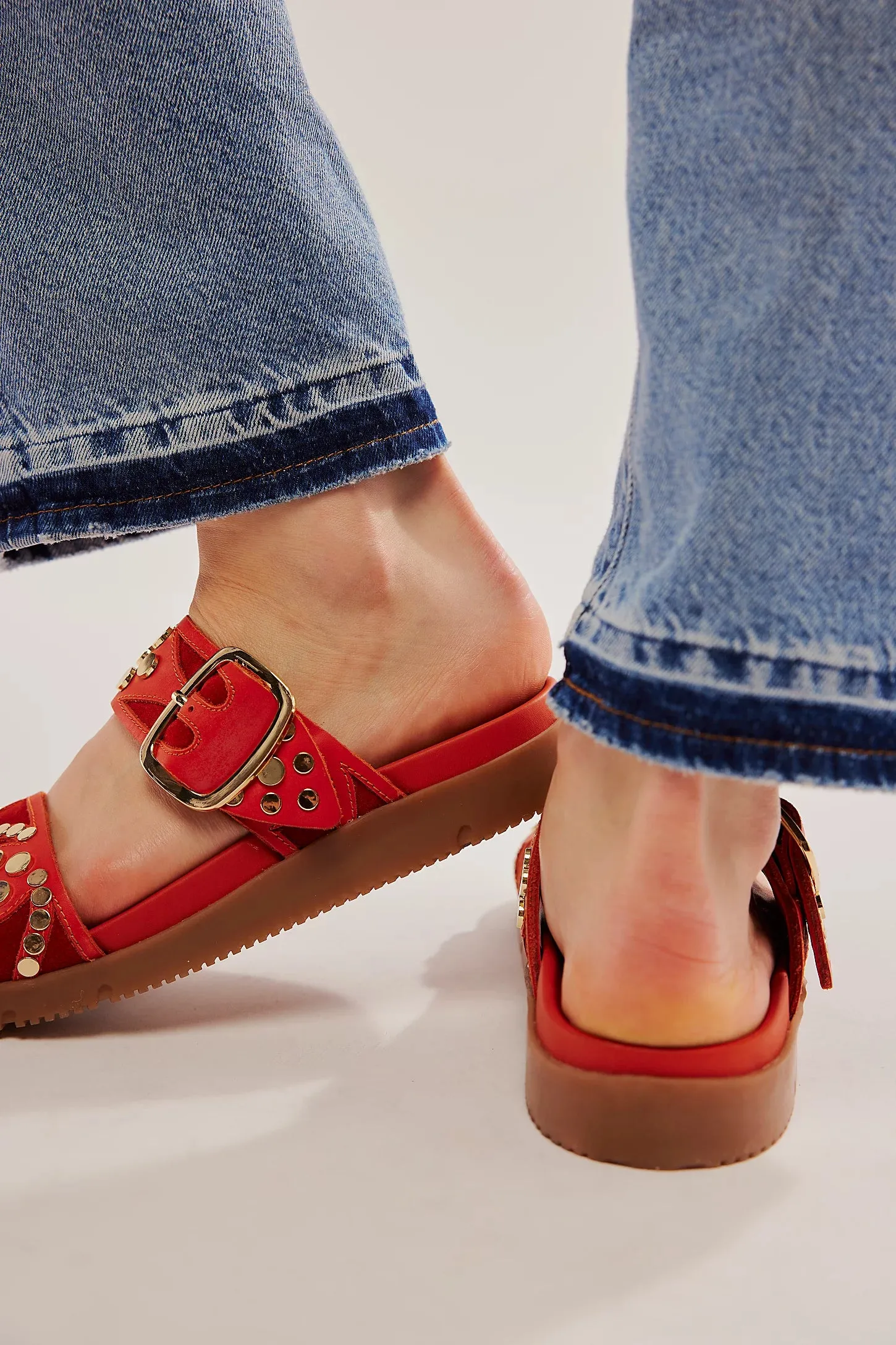 Revelry Studded Sandal-Persimmon FINAL SALE