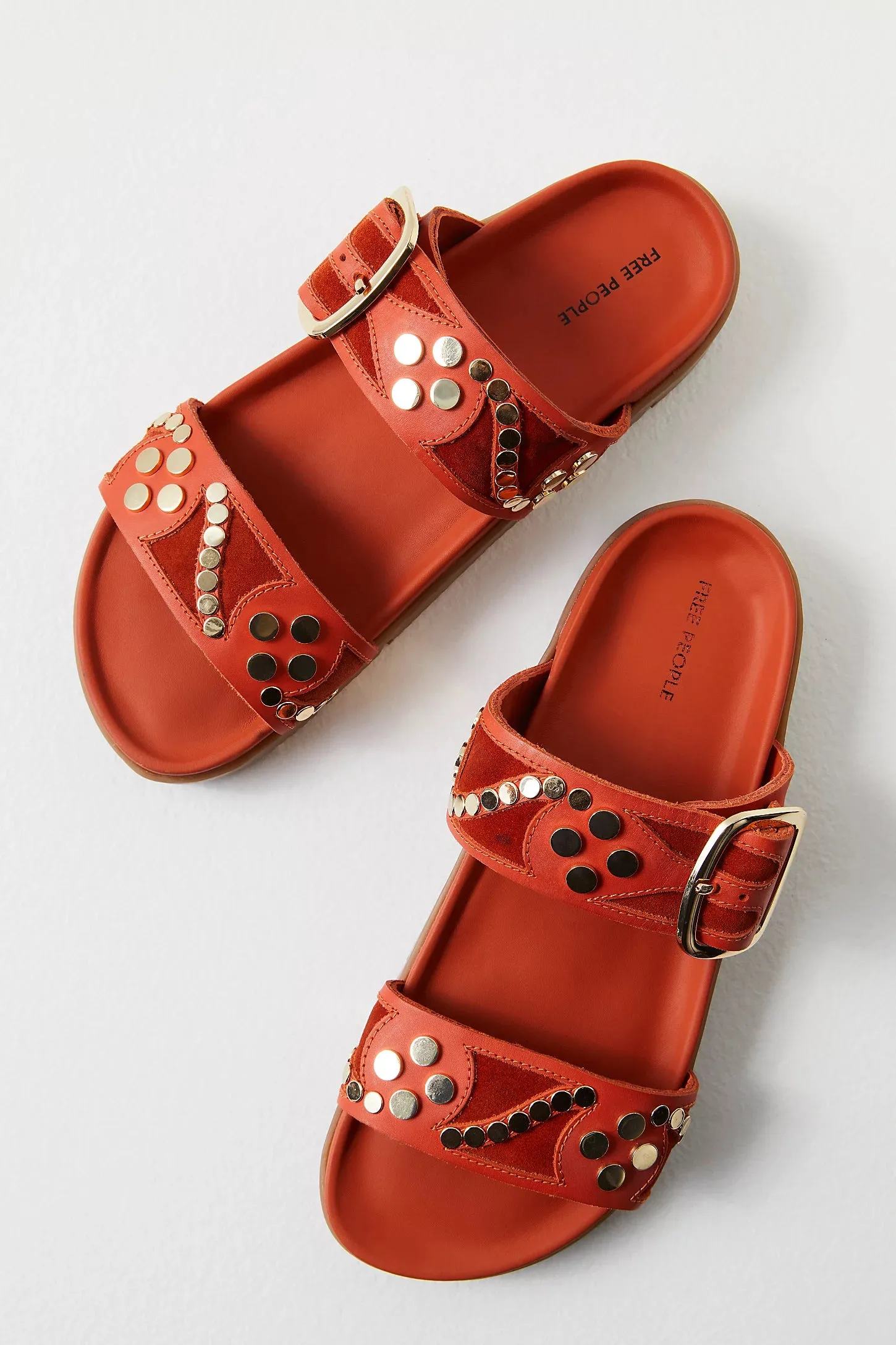 Revelry Studded Sandal-Persimmon FINAL SALE