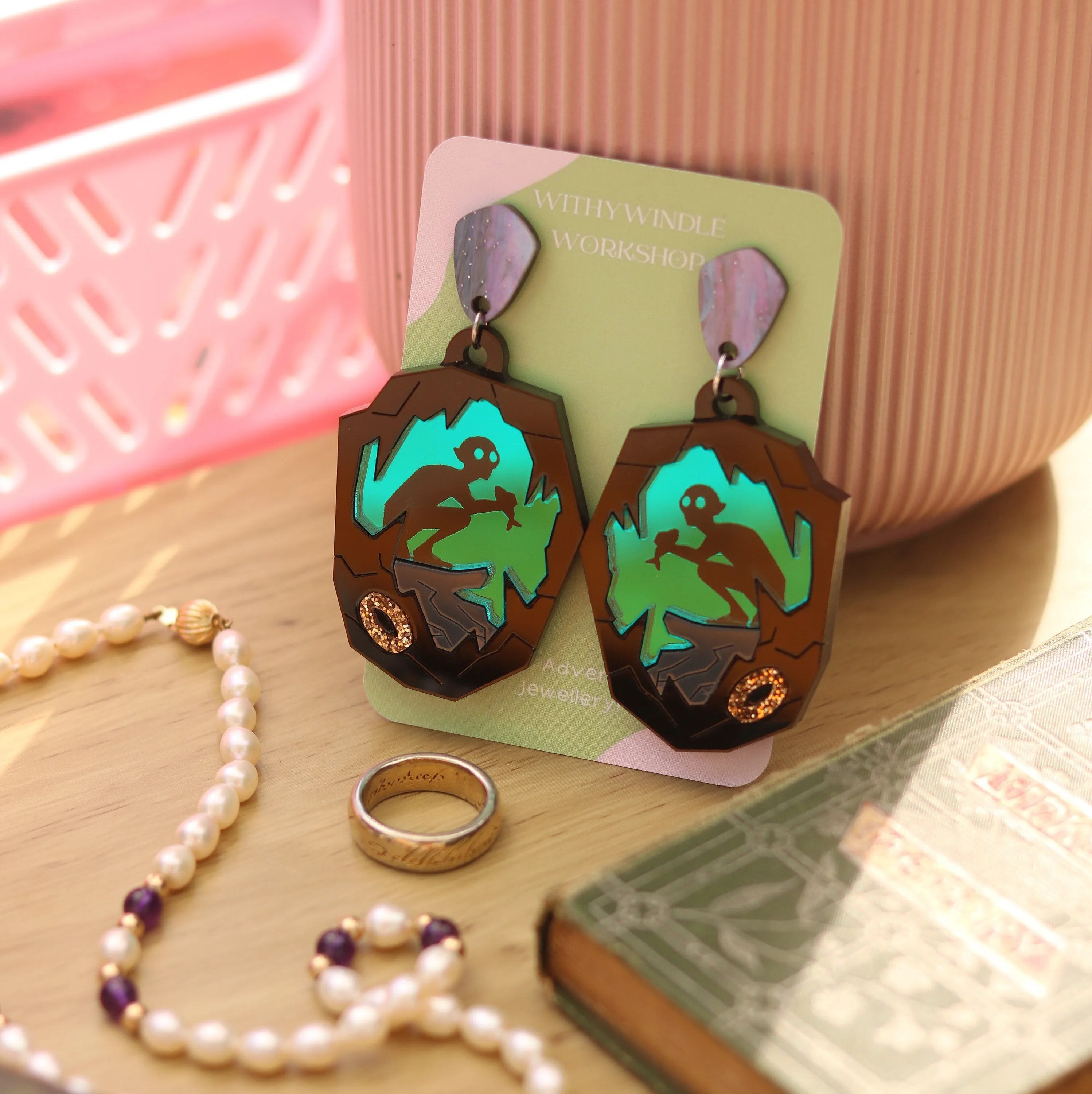 Riddles in the Dark Acrylic Earrings