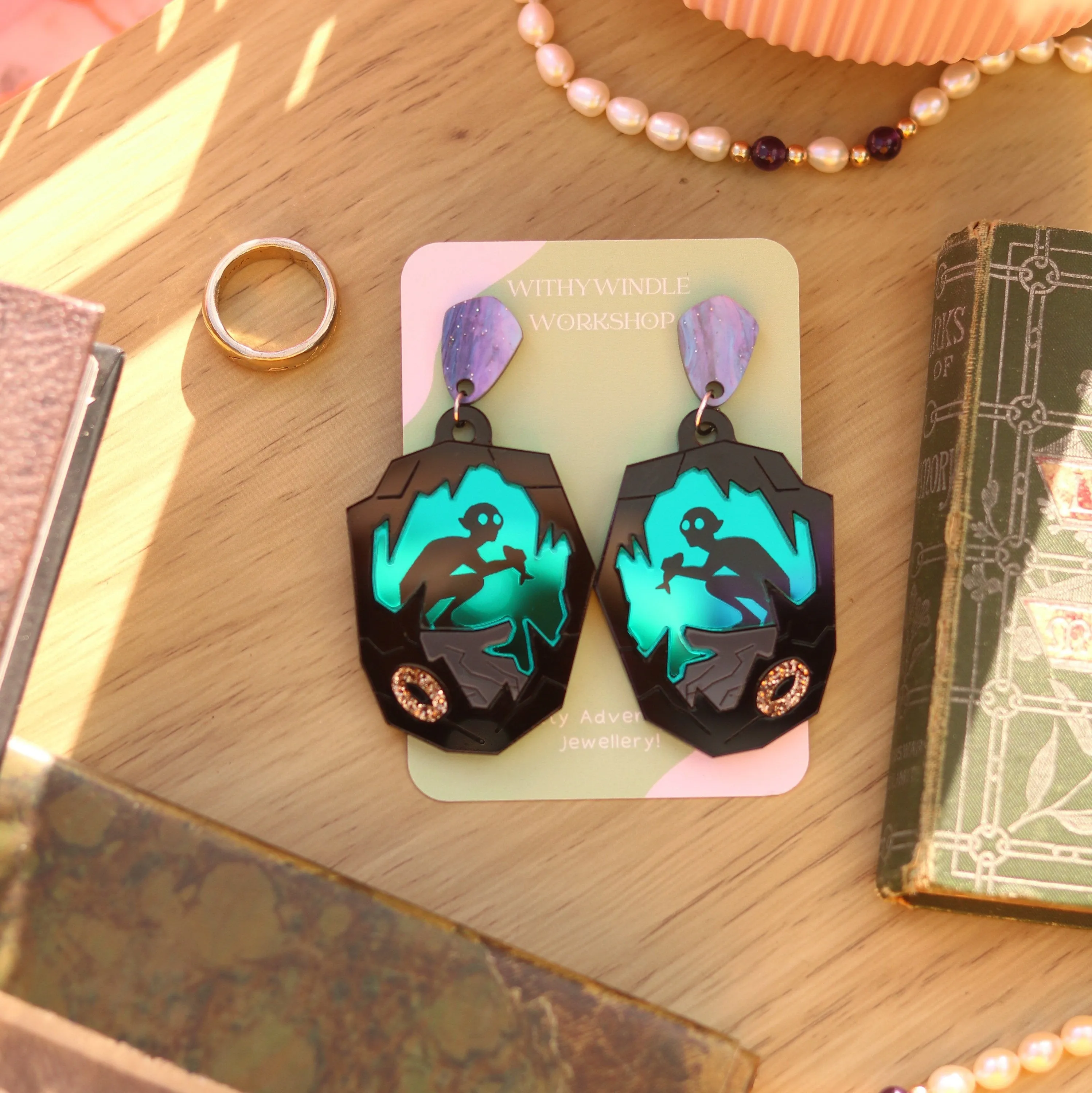 Riddles in the Dark Acrylic Earrings