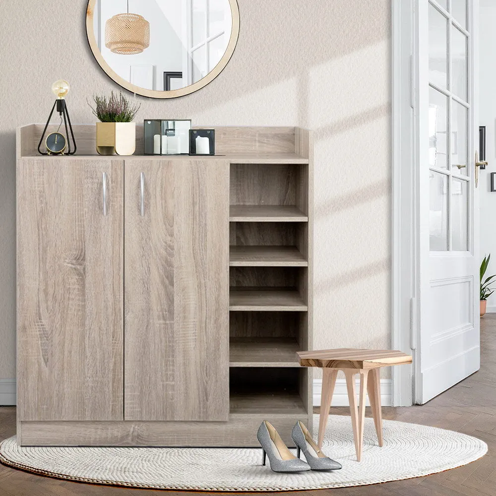 Shoe Cabinet 2 Doors Storage Cupboard - Wood
