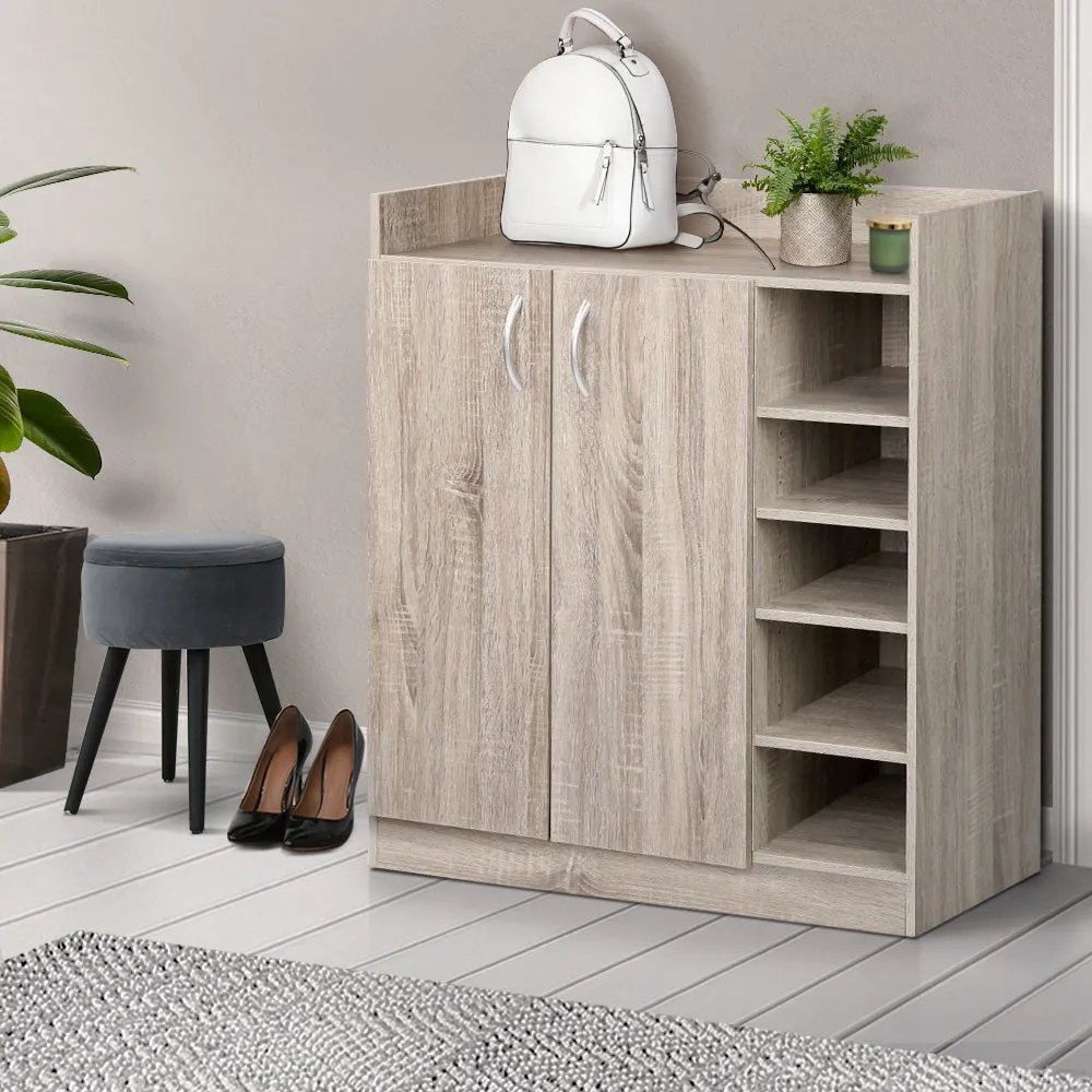 Shoe Cabinet 2 Doors Storage Cupboard - Wood