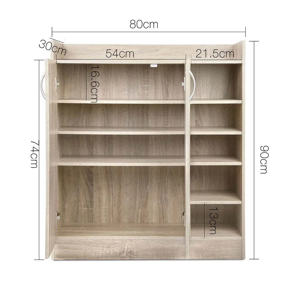 Shoe Cabinet 2 Doors Storage Cupboard - Wood