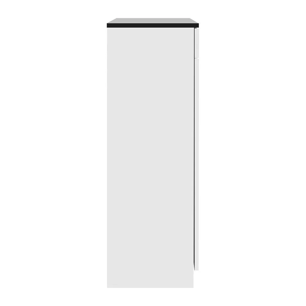 Shoe Cabinet High Gloss Shoes Storage Rack Organizer - White