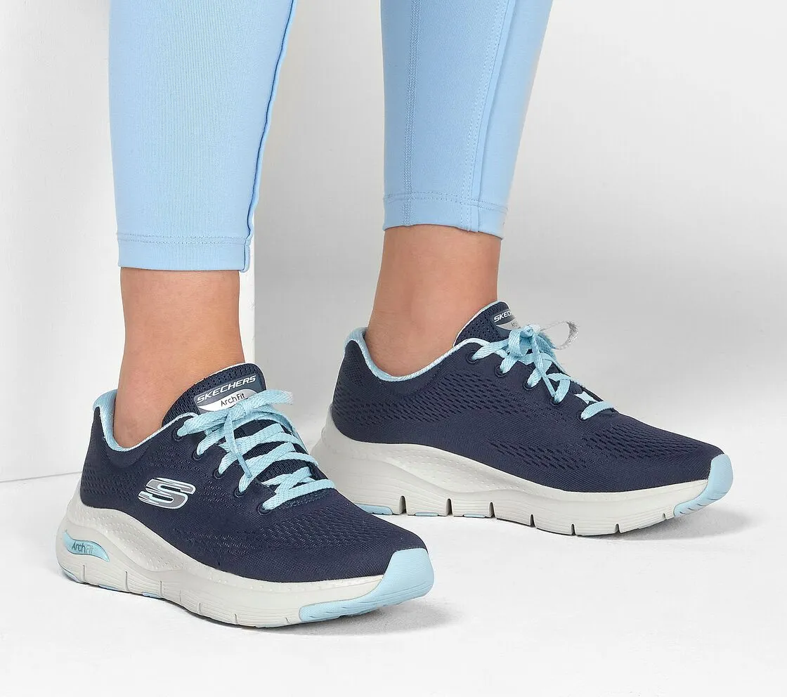 Skechers 149057/NVLB Big Appeal Navy And Light Blue Arch Fit Trainers