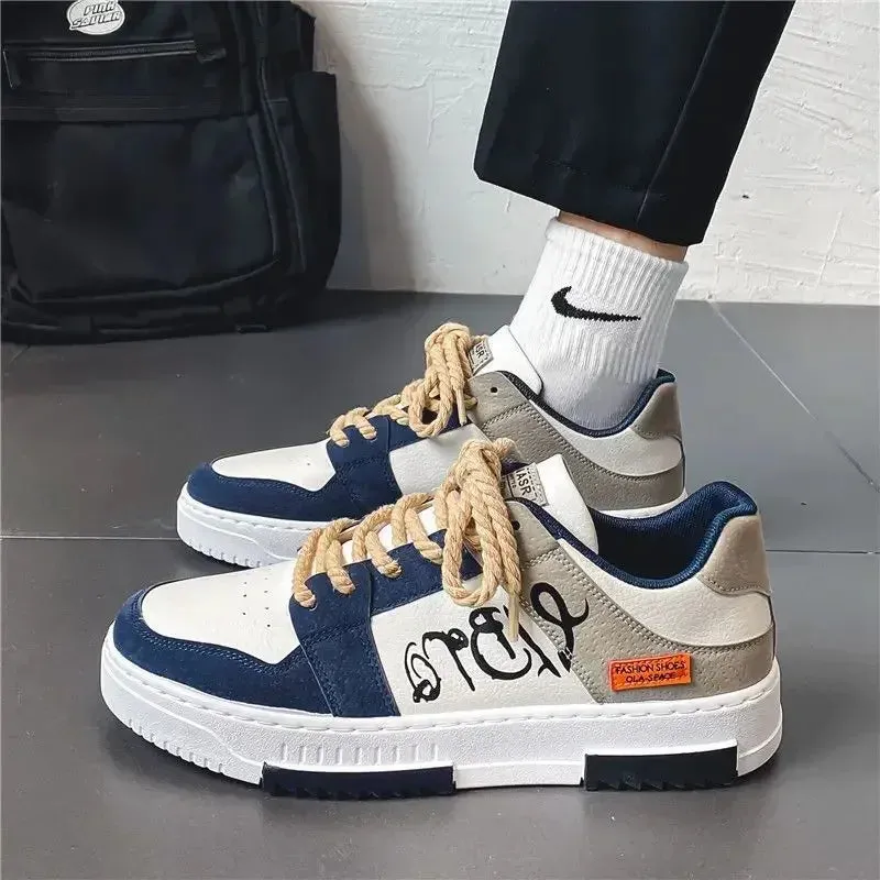 Sneakers Easy-Tie Thick Shoelaces Solid Streetwear Shoes Skateboarding