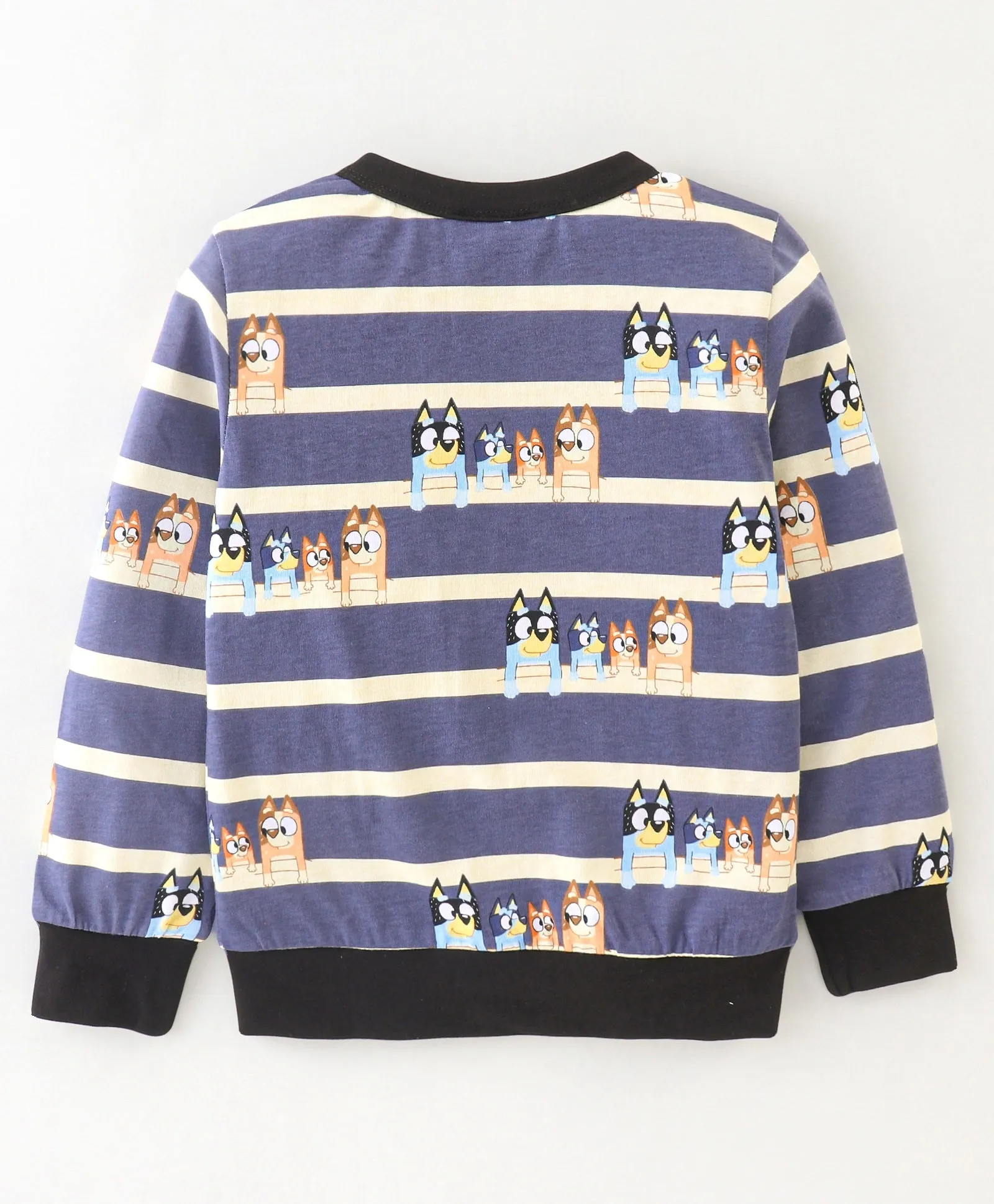 Stripes Printed Sweatshirt Jogger Set