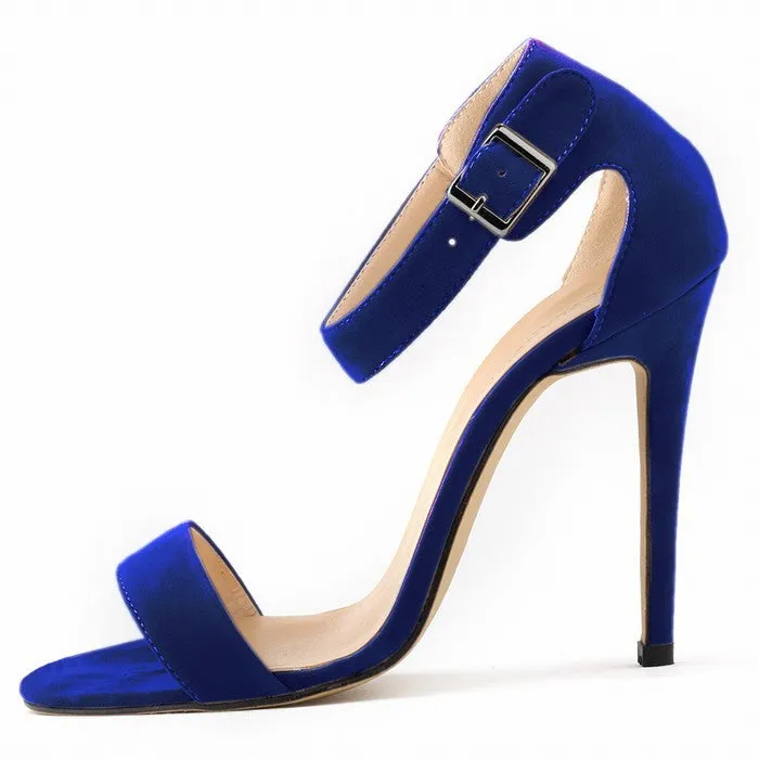 Summer Sweet PU Plush Versatile High-Heeled Sandals