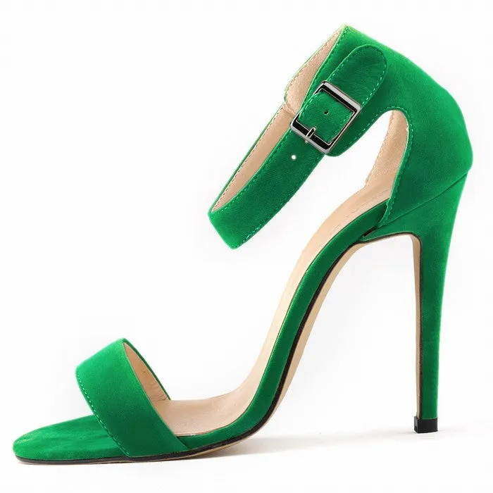 Summer Sweet PU Plush Versatile High-Heeled Sandals