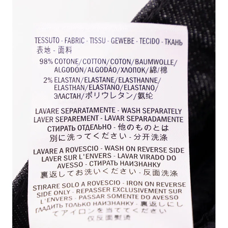 sz 42 NEW $895 GUCCI RUNWAY Black STONE WASHED Stretch DISTRESSED Cropped JEANS