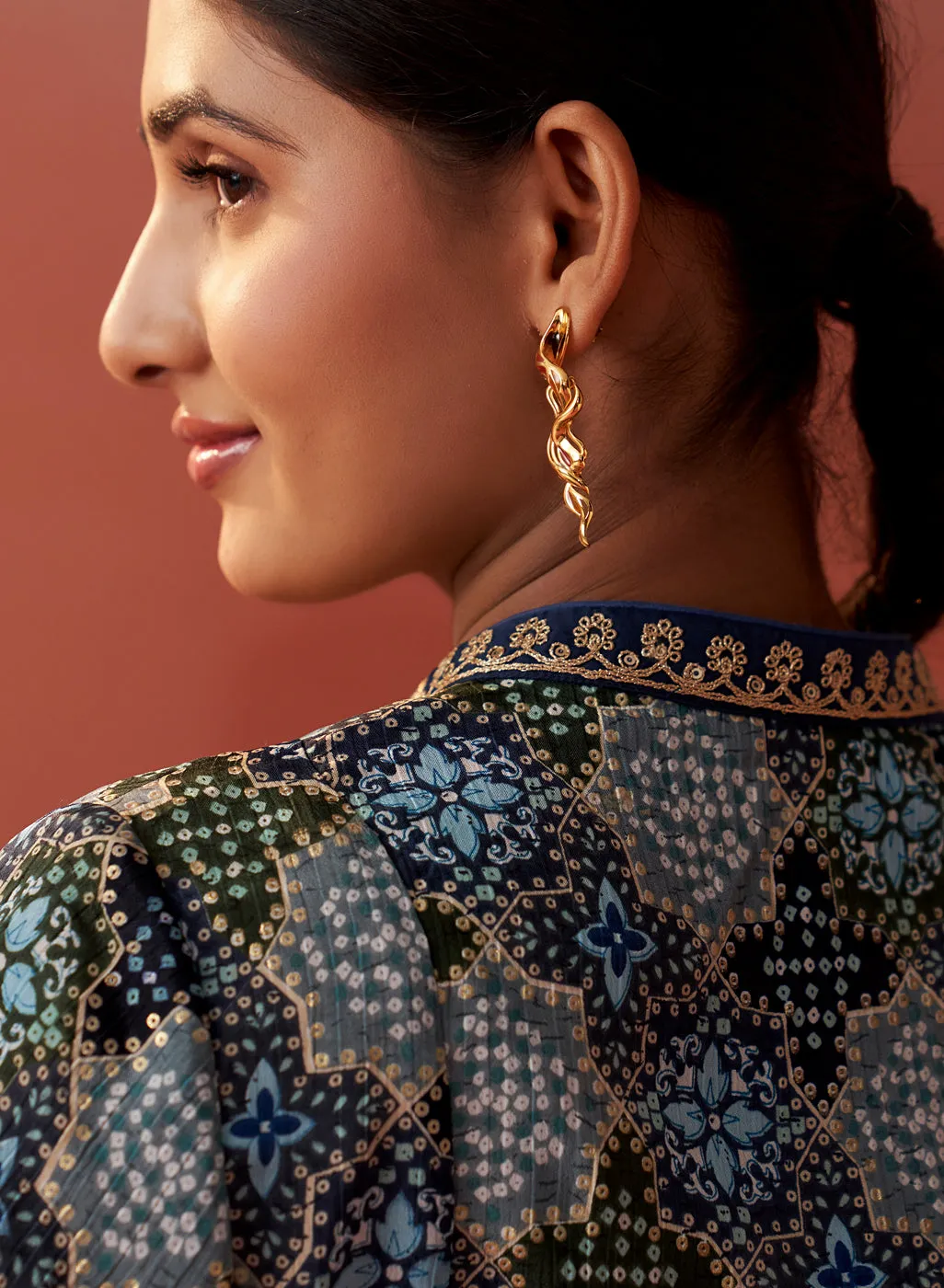 Tamanna Indigo Printed Georgette Co-ord Set for Women