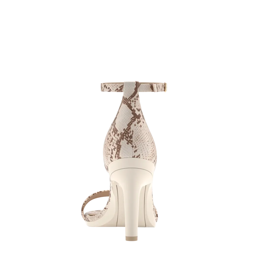 The Pashionista - Ivory Snakeskin 4 Stiletto