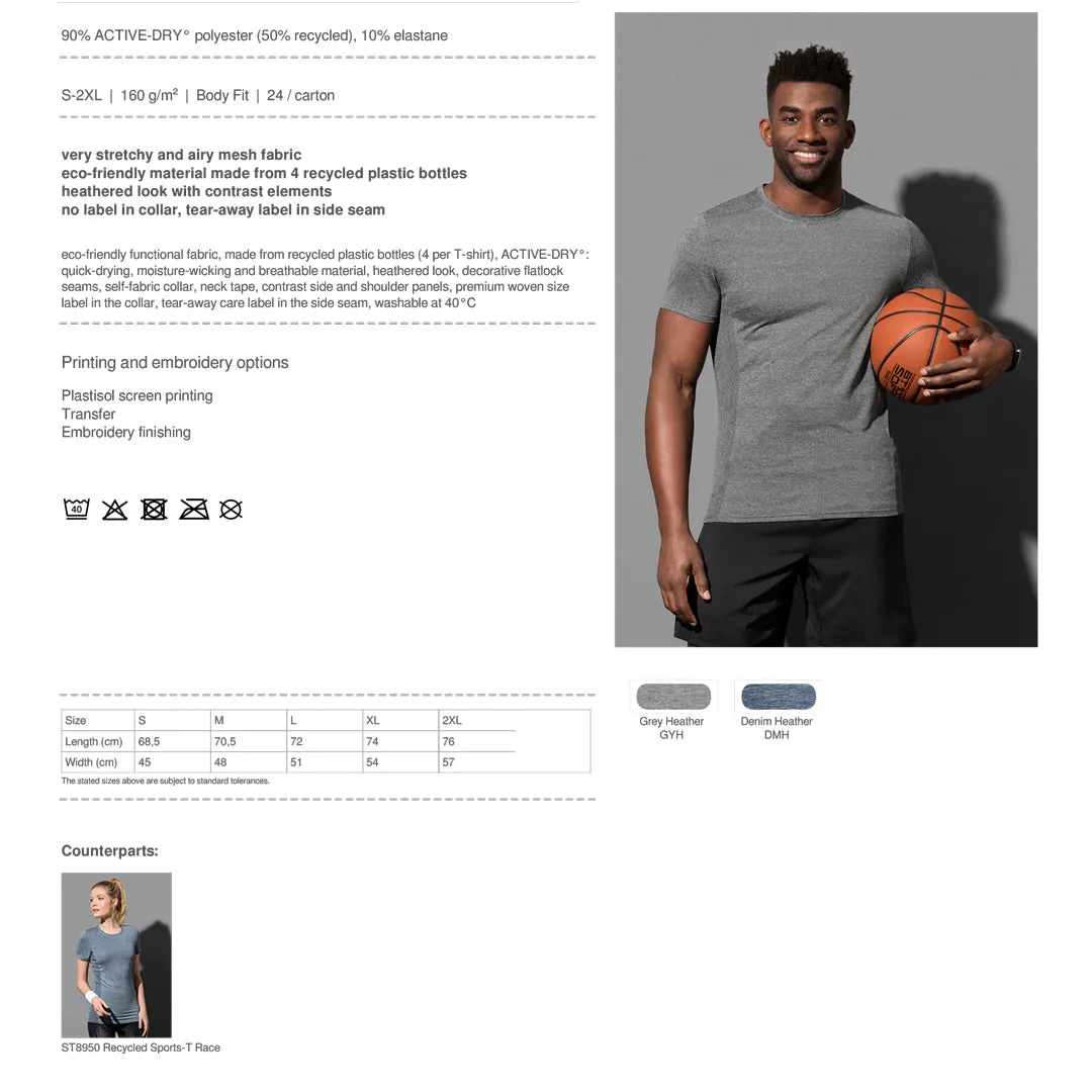 The Race Recycled Sports Tee | Mens