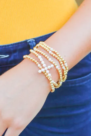 To the Altar Beaded Cross Bracelet