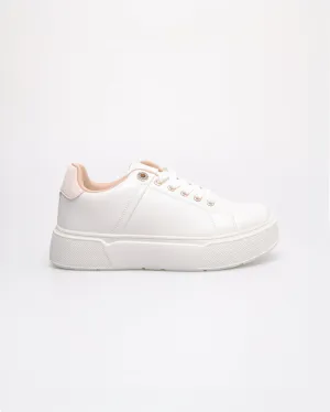 Tomaz YX207 Ladies Blush Accent Platform Sneakers