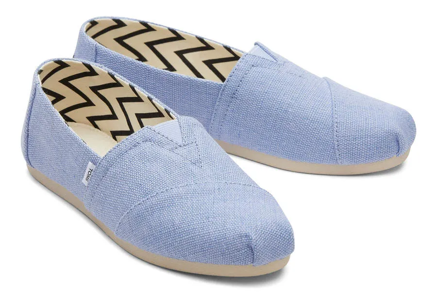 TOMS Womens Alpargata Heritage Canvas Espadrille - Cool Blue