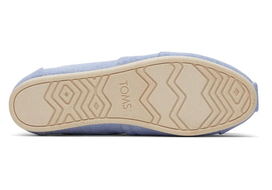 TOMS Womens Alpargata Heritage Canvas Espadrille - Cool Blue