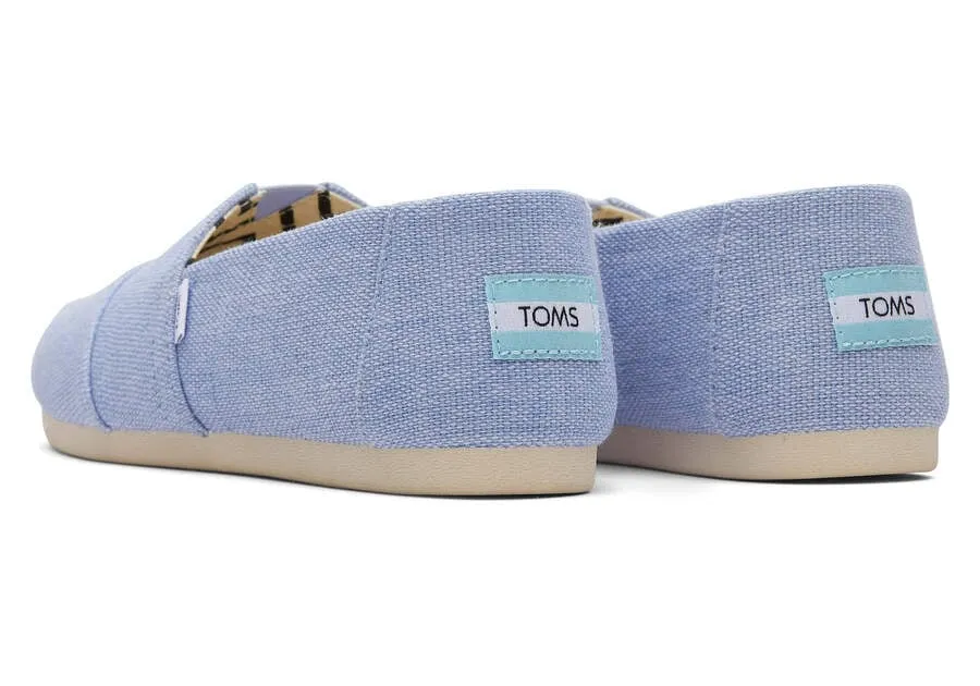 TOMS Womens Alpargata Heritage Canvas Espadrille - Cool Blue