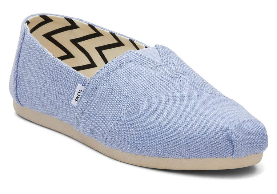 TOMS Womens Alpargata Heritage Canvas Espadrille - Cool Blue