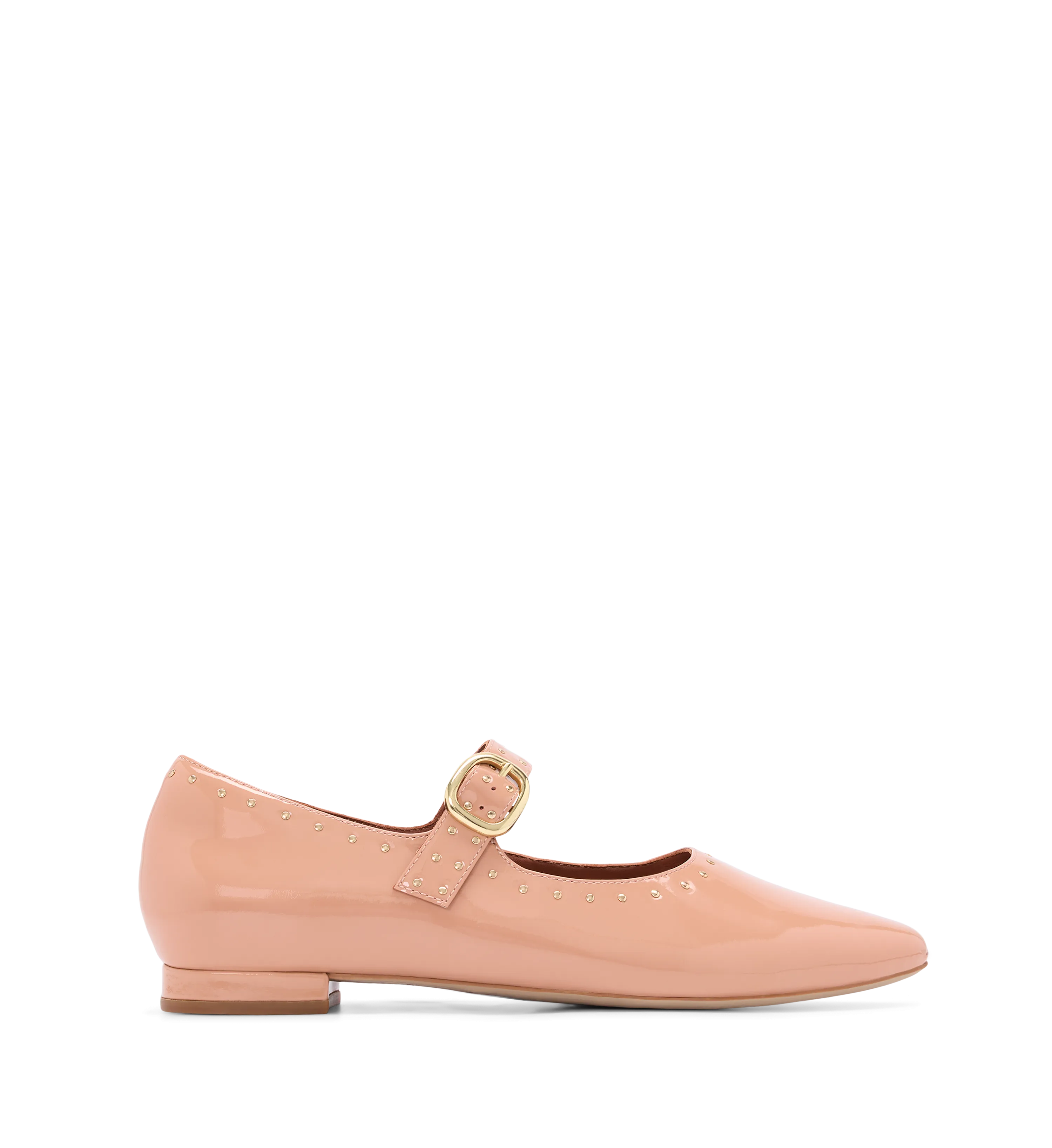 Tyto Blush Patent Leather & Hardware Ballet Flats