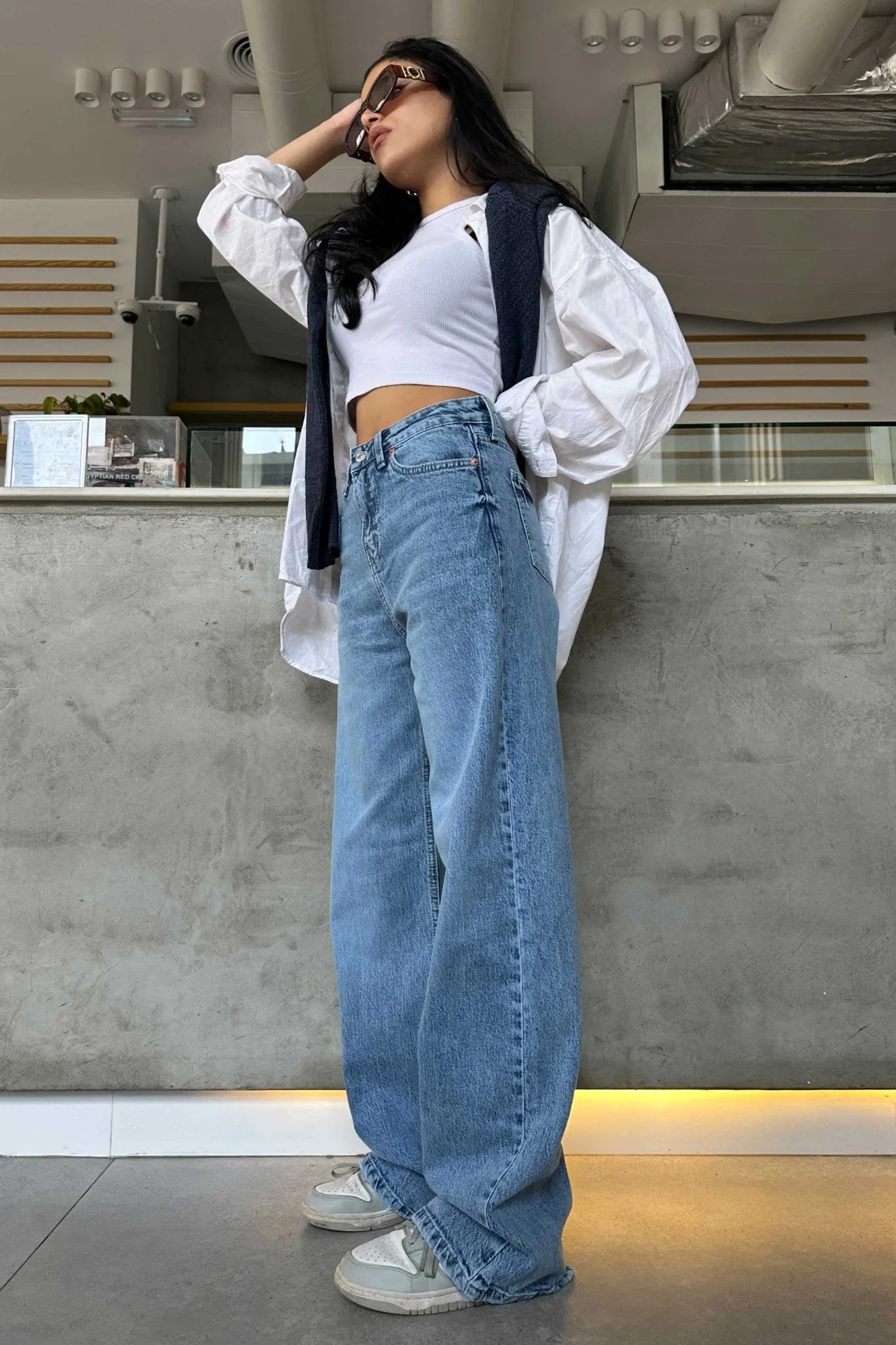Ultra Comfort - Wide Leg - Sky Blue Wash Jeans.