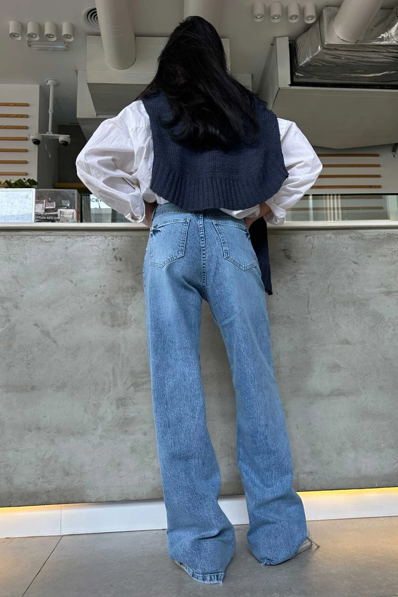 Ultra Comfort - Wide Leg - Sky Blue Wash Jeans.