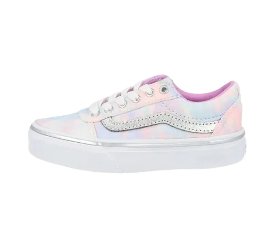 Vans Active MY Ward Multi Tie Dye VN0A3TFW3QT1 Shoes White Glitter Child UK 3-5