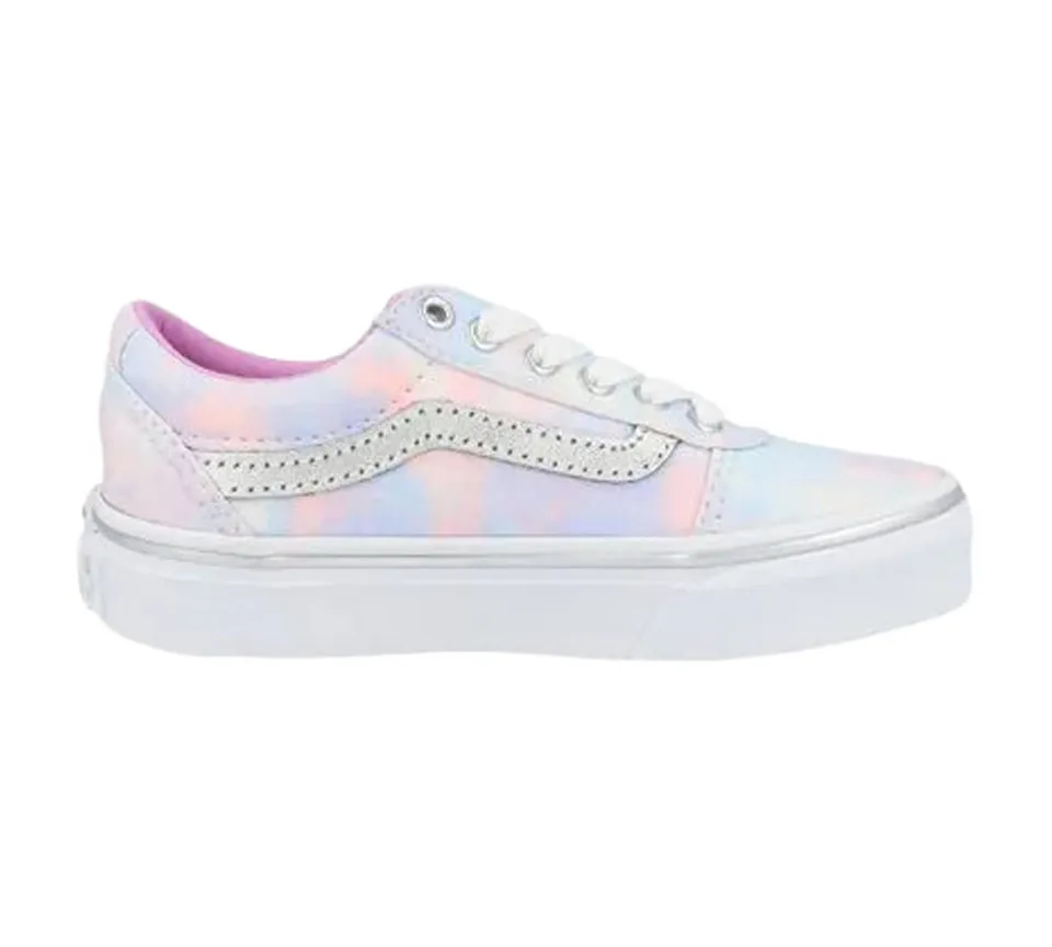 Vans Active MY Ward Multi Tie Dye VN0A3TFW3QT1 Shoes White Glitter Child UK 3-5