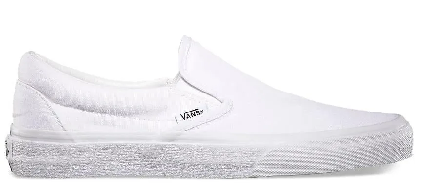 VANS AUTHENTIC SLIP ON - WHITE/WHITE