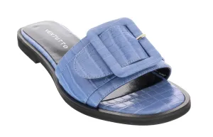 Ventutto Dusk Wide Buckle Flat Leather Slide-
