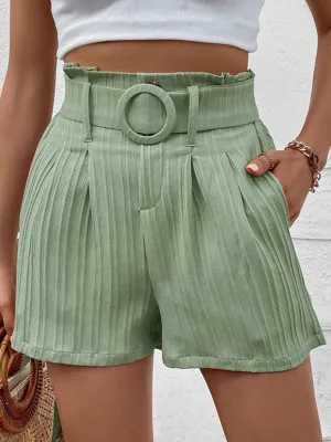 Versatile Choice High Waisted Shorts With Belt