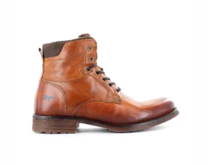 Wild Rhino Panama Camel 7 Eyelet Zip Ankle Boot Made In Portugal