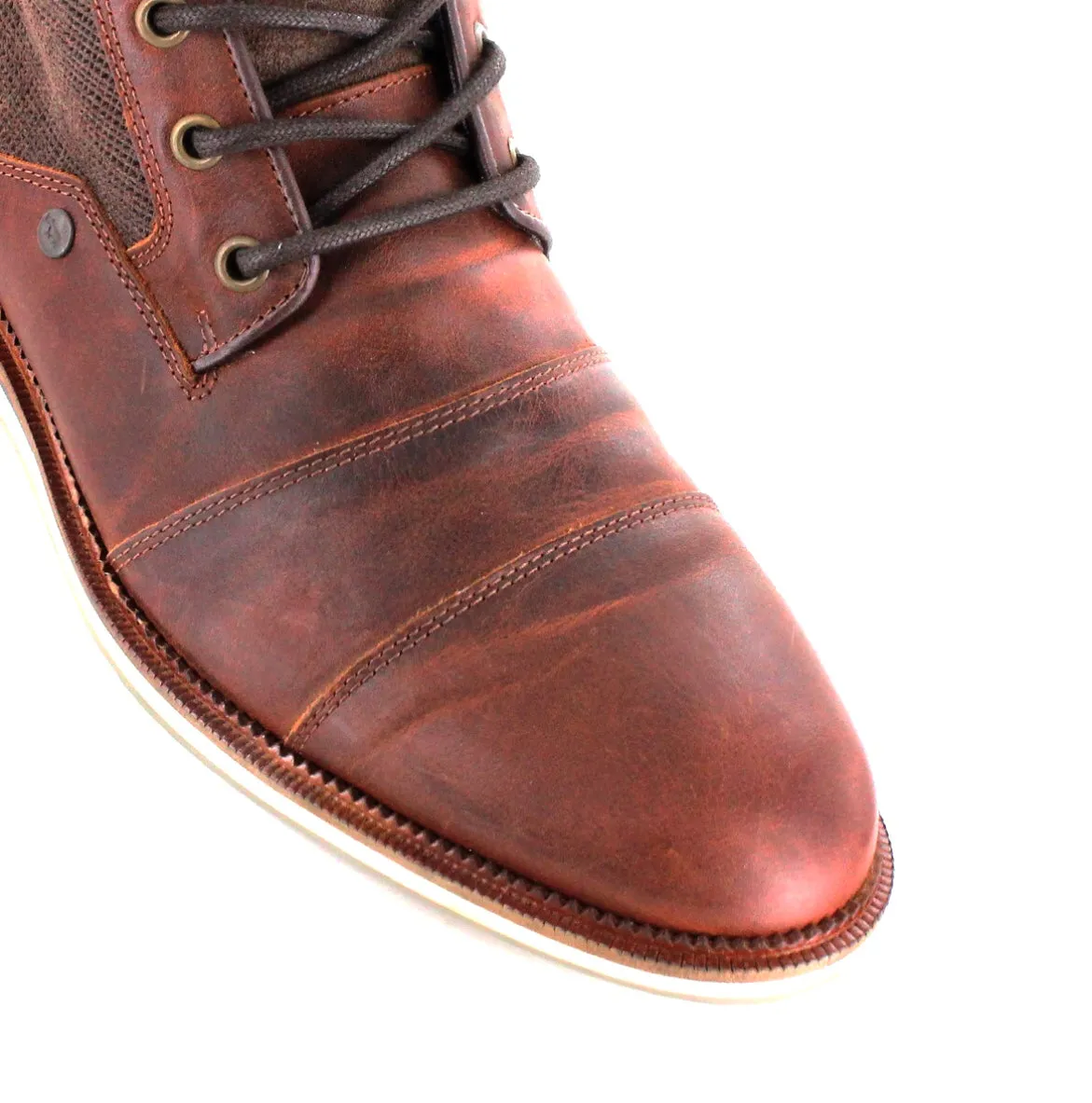 Wild Rhino Panther Rust 4 Eyelet Zip Ankle Boot Made In Portugal