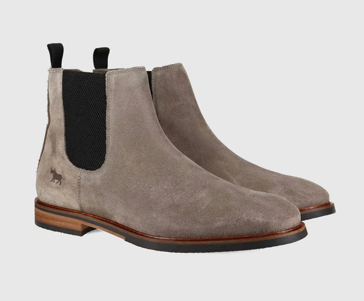 Wild Rhino Richmond Grey Suede Chelsea Ankle Boot Made In Portugal