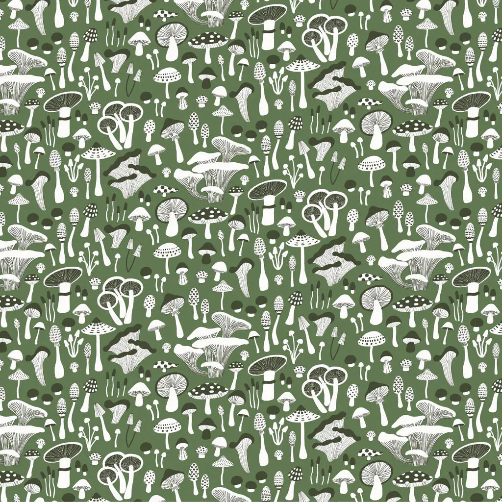 Winter Water Factory | Long-Sleeve Snapsuit in Fungi Green