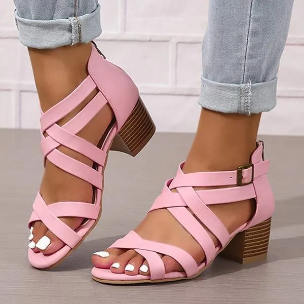 Women's Vintage High Heel Sandals 79255153C