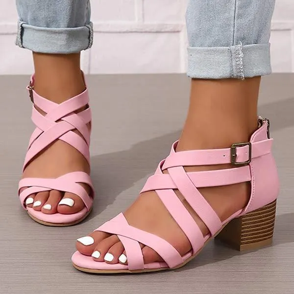 Women's Vintage High Heel Sandals 79255153C