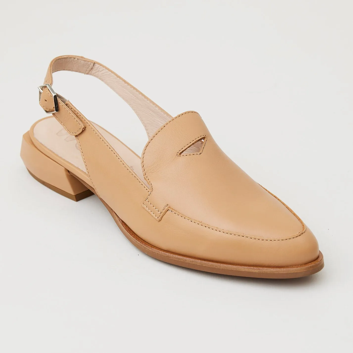 Wonders Tan Leather Slingback Shoes