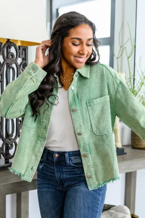 You're In Luck Raw Edge Corduroy Jacket