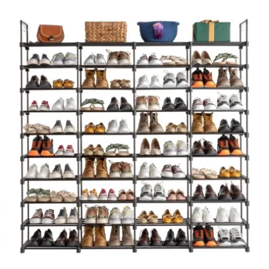 ZUN 10 Tiers Shoe Rack Storage Organizer Shoe Shelf Organizer for Entryway Holds 80 Pairs Shoe, 04139794